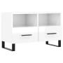 Mueble de TV madera contrachapada blanco brillo 80x36x50 cm de vidaXL, Muebles TV - Ref: Foro24-828998, Precio: 62,18 €, Desc...