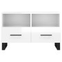 Mueble de TV madera contrachapada blanco brillo 80x36x50 cm de vidaXL, Muebles TV - Ref: Foro24-828998, Precio: 62,18 €, Desc...