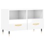 Mueble de TV madera contrachapada blanco brillo 80x36x50 cm de vidaXL, Muebles TV - Ref: Foro24-828950, Precio: 47,84 €, Desc...