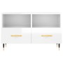 Mueble de TV madera contrachapada blanco brillo 80x36x50 cm de vidaXL, Muebles TV - Ref: Foro24-828950, Precio: 47,84 €, Desc...