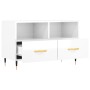 Mueble de TV madera contrachapada blanco brillo 80x36x50 cm de vidaXL, Muebles TV - Ref: Foro24-828950, Precio: 47,84 €, Desc...