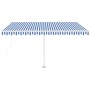 Toldo de pie automático azul y blanco 400x300 cm en Toldos | Comprar online en Foru.es