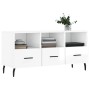 Mueble de TV madera contrachapada blanco brillo 102x36x50 cm de vidaXL, Muebles TV - Ref: Foro24-829054, Precio: 61,52 €, Des...