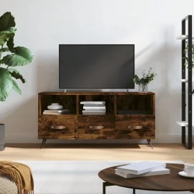 Mueble de TV madera de ingeniería roble ahumado 102x36x50 cm de vidaXL, Muebles TV - Ref: Foro24-829009, Precio: 77,02 €, Des...