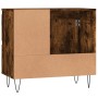 Armario de baño madera contrachapada roble ahumado 65x33x60 cm de vidaXL, Tocadores de baño - Ref: Foro24-831609, Precio: 68,...