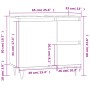 Armario de baño madera contrachapada roble ahumado 65x33x60 cm de vidaXL, Tocadores de baño - Ref: Foro24-831609, Precio: 68,...