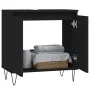 Armario de baño madera de ingeniería negro 58x33x60 cm de vidaXL, Tocadores de baño - Ref: Foro24-831581, Precio: 49,74 €, De...