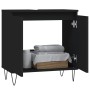 Armario de baño madera de ingeniería negro 58x33x60 cm de vidaXL, Tocadores de baño - Ref: Foro24-831581, Precio: 50,46 €, De...