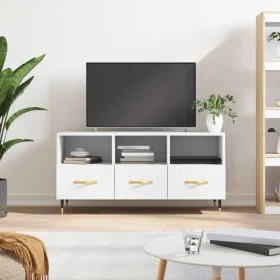 Mueble de TV madera de ingeniería blanco 102x36x50 cm de vidaXL, Muebles TV - Ref: Foro24-829012, Precio: 65,17 €, Descuento: %