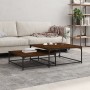 Mesas de centro apilables 2 pzas madera ingeniería roble marrón de vidaXL, Mesas de centro - Ref: Foro24-832822, Precio: 76,7...