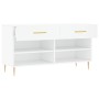 Banco zapatero madera de ingeniería blanco 102x35x55 cm de vidaXL, Zapateros y organizadores de calzado - Ref: Foro24-829724,...