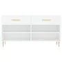 Banco zapatero madera de ingeniería blanco 102x35x55 cm de vidaXL, Zapateros y organizadores de calzado - Ref: Foro24-829724,...