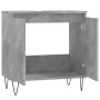 Armario de baño madera de ingeniería gris hormigón 58x33x60 cm de vidaXL, Tocadores de baño - Ref: Foro24-831584, Precio: 48,...