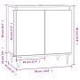 Armario de baño madera de ingeniería gris hormigón 58x33x60 cm de vidaXL, Tocadores de baño - Ref: Foro24-831584, Precio: 48,...