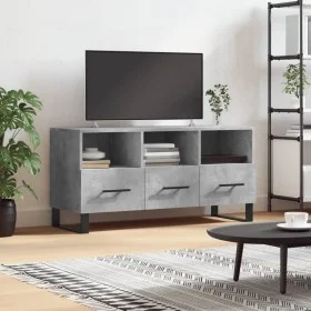 Mueble de TV madera de ingeniería gris hormigón 102x36x50 cm de vidaXL, Muebles TV - Ref: Foro24-829064, Precio: 81,80 €, Des...