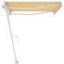 Toldo de pie automático amarillo y blanco 400x300 cm en Toldos | Comprar online en Foru.es