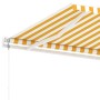 Toldo de pie automático amarillo y blanco 400x300 cm en Toldos | Comprar online en Foru.es
