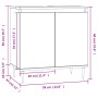 Armario de baño madera de ingeniería gris Sonoma 58x33x60 cm de vidaXL, Tocadores de baño - Ref: Foro24-831578, Precio: 44,32...
