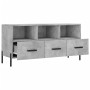 Mueble de TV madera de ingeniería gris hormigón 102x36x50 cm de vidaXL, Muebles TV - Ref: Foro24-829048, Precio: 63,59 €, Des...
