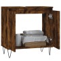 Armario de baño madera de ingeniería roble ahumado 58x33x60 cm de vidaXL, Tocadores de baño - Ref: Foro24-831585, Precio: 41,...