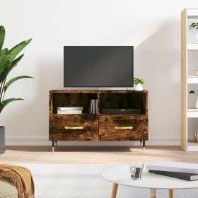 Smoked oak plywood TV cabinet 80x36x50 cm by vidaXL, TV Furniture - Ref: Foro24-828953, Price: 46,77 €, Discount: %