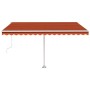 Toldo de pie automático naranja y marrón 400x300 cm en Toldos | Comprar online en Foru.es