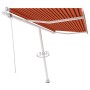 Toldo de pie automático naranja y marrón 400x300 cm en Toldos | Comprar online en Foru.es