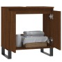 Armario de baño madera de ingeniería marrón roble 58x33x60 cm de vidaXL, Tocadores de baño - Ref: Foro24-831595, Precio: 44,1...