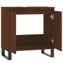 Armario de baño madera de ingeniería marrón roble 58x33x60 cm de vidaXL, Tocadores de baño - Ref: Foro24-831595, Precio: 44,1...