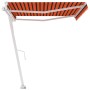 Toldo de pie automático naranja y marrón 400x300 cm en Toldos | Comprar online en Foru.es