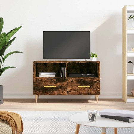 Mueble para TV madera contrachapada roble ahumado 80x36x50 cm de vidaXL, Muebles TV - Ref: Foro24-828961, Precio: 46,57 €, De...