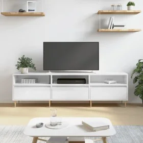 Hochglanzweißer TV-Schrank aus Sperrholz, 150 x 30 x 44,5 cm von vidaXL, TV-Möbel - Ref: Foro24-831270, Preis: 110,94 €, Raba...