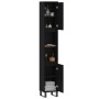 Armario de baño madera contrachapada negro 30x30x190 cm de vidaXL, Tocadores de baño - Ref: Foro24-831541, Precio: 103,20 €, ...