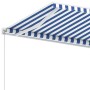 Toldo de pie manual azul y blanco 450x300 cm en Toldos | Comprar online en Foru.es