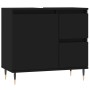 Armario de baño madera contrachapada negro 65x33x60 cm de vidaXL, Tocadores de baño - Ref: Foro24-831597, Precio: 59,79 €, De...