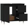 Armario de baño madera contrachapada negro 65x33x60 cm de vidaXL, Tocadores de baño - Ref: Foro24-831597, Precio: 59,79 €, De...