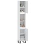 Armario de baño madera contrachapada blanco 30x30x190 cm de vidaXL, Tocadores de baño - Ref: Foro24-831540, Precio: 96,86 €, ...