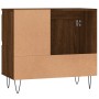 Armario de baño madera contrachapada marrón roble 65x33x60 cm de vidaXL, Tocadores de baño - Ref: Foro24-831611, Precio: 68,8...