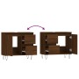 Armario de baño madera contrachapada marrón roble 65x33x60 cm de vidaXL, Tocadores de baño - Ref: Foro24-831611, Precio: 68,8...