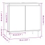 Armario de baño madera de ingeniería gris hormigón 58x33x60 cm de vidaXL, Tocadores de baño - Ref: Foro24-831576, Precio: 43,...
