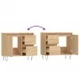Armario de baño madera contrachapada roble Sonoma 65x33x60 cm de vidaXL, Tocadores de baño - Ref: Foro24-831607, Precio: 77,5...