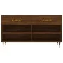 Banco zapatero madera de ingeniería marrón roble 102x35x55 cm de vidaXL, Zapateros y organizadores de calzado - Ref: Foro24-8...