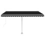 Toldo de pie retráctil manual gris antracita 450x300 cm en Toldos | Comprar online en Foru.es