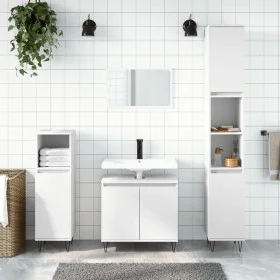Armario de baño madera de ingeniería blanco 58x33x60 cm de vidaXL, Tocadores de baño - Ref: Foro24-831580, Precio: 44,56 €, D...