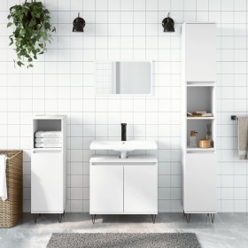 Armario de baño madera de ingeniería blanco 58x33x60 cm de vidaXL, Tocadores de baño - Ref: Foro24-831580, Precio: 45,12 €, D...