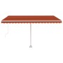 Toldo de pie retráctil manual naranja y marrón 450x300 cm en Toldos | Comprar online en Foru.es