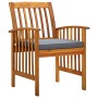 Sillas de comedor jardín 2 uds con cojines madera maciza acacia de vidaXL, Sillas de jardín - Ref: Foro24-312130, Precio: 173...