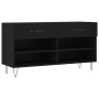 Banco zapatero madera de ingeniería negro 102x35x55 cm de vidaXL, Zapateros y organizadores de calzado - Ref: Foro24-829733, ...