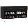 Banco zapatero madera de ingeniería negro 102x35x55 cm de vidaXL, Zapateros y organizadores de calzado - Ref: Foro24-829733, ...