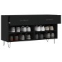Banco zapatero madera de ingeniería negro 102x35x55 cm de vidaXL, Zapateros y organizadores de calzado - Ref: Foro24-829733, ...